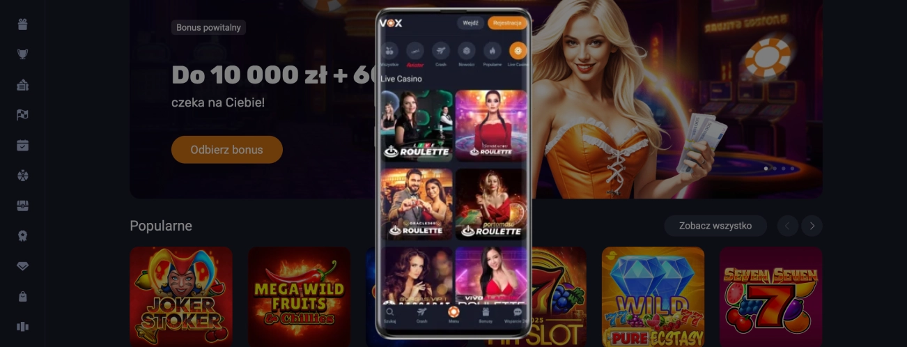 Vox Casino aplikacja – szybki dostęp do gier i zarządzanie kontem